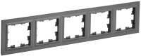 Рамка 5 местная, Графит, Brite IEK BR-M52-K53