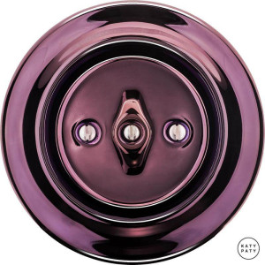 Выключатель поворотный 1 кл., фиолетовый металлик, Katy Paty PEMAG1 