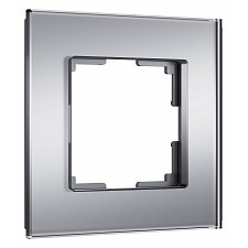 Рамка 1 местная стекло soft-touch, Серебряный матовый, Senso Werkel W0013106