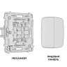 Выключатель 2 кл. проходной, Графит мягкое касание, OMEGA Quant Ambrella Volt MO903020