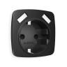 Лицевая панель розетки с З/К и USB зарядкой А+А с шторками, Черный матовый, OMEGA Quant Ambrella Volt OP8090