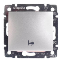 Кнопка без фиксации "звонок", алюминий, Valena Classic Legrand 770216