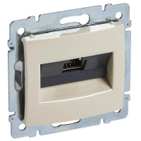 Розетка компьютерная RJ45 STP 10, слоновая кость, Valena Classic Legrand 774172