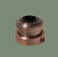 Ретро розетка медь с З/К и шторками, темная медь, Romatti R243-7-12