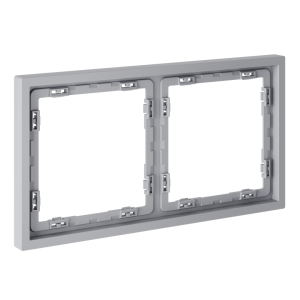 Рамка 2 местная, пластик, Серый, Voltum S70 VLS100216