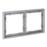 Рамка 2 местная, пластик, Серый, Voltum S70 VLS100216