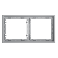 Рамка 2 местная, пластик, Серый, Voltum S70 VLS100216