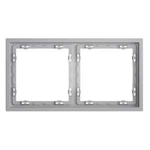 Рамка 2 местная, пластик, Серый, Voltum S70 VLS100216