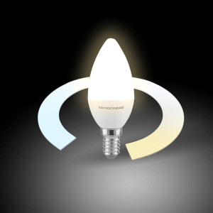 Лампа светодиодная филаментная диммируемая Elektrostandard E14 5W 3300/4200/6500K белая BLE1438 4690389174216