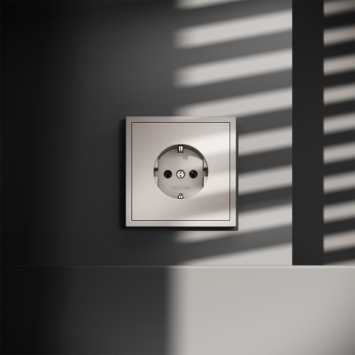 Розетка с З/К, Кашемир, VOLTUM S70 VLS040103