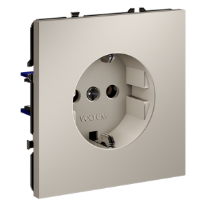 Розетка с З/К, Кашемир, VOLTUM S70 VLS040103