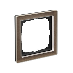 Рамка 1 местная, натуральное стекло, Мокко, ArtGallery SE GAL320601