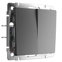 Выключатель 2 кл., Графит матовый, Werkel W1120064