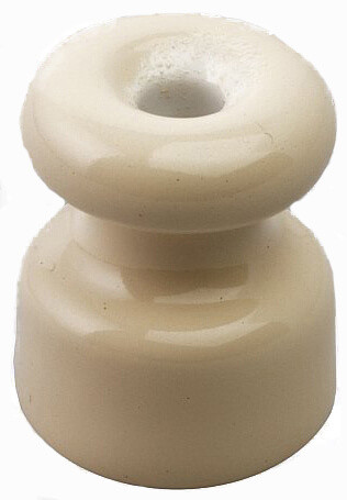 Кабельный изолятор керамика, слоновая кость, Retrika RI-02205