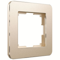 Рамка 1 местная металл, Шампань, Platinum Werkel W0012611