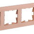 Рамка 4 местная, стекло, Персиковый матовый, Brite IEK BR-M42-G-31-K96