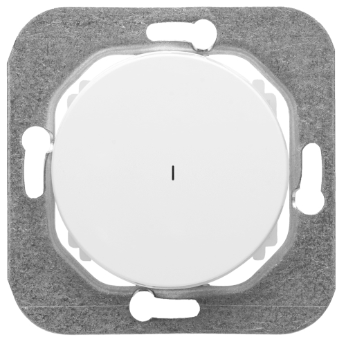 Выключатель кнопочный 1 кл. с подсветкой, Белый, серия Прованс, Bylectrica С110-3307