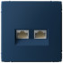 Розетка компьютерная 2-я RJ45 Cat. 5e, Аквамарин, ArtGallery SE GAL001188