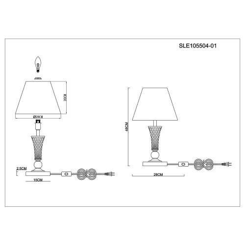Прикроватная лампа Evoluce Reimo SLE105504-01