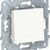 Выключатель 1 клав. с подсветкой, Белый, Unica New Schneider NU520118N