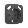 Лицевая панель розетки с З/К и USB зарядкой А+А с шторками, Графит Мягкое касание, OMEGA Quant Ambrella Volt OP9090