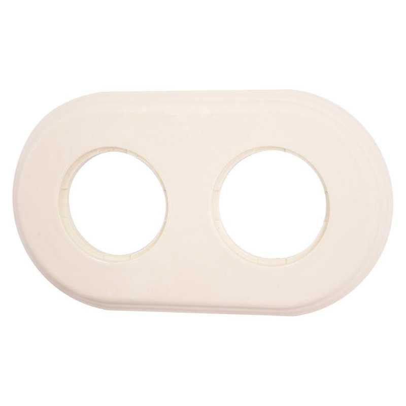 Рамка 2 местная керамика, Песочное золото, Bironi BF2-620-04