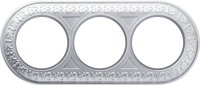 Рамка 3 местная металл 105x247, Жемчужный Werkel W0035021