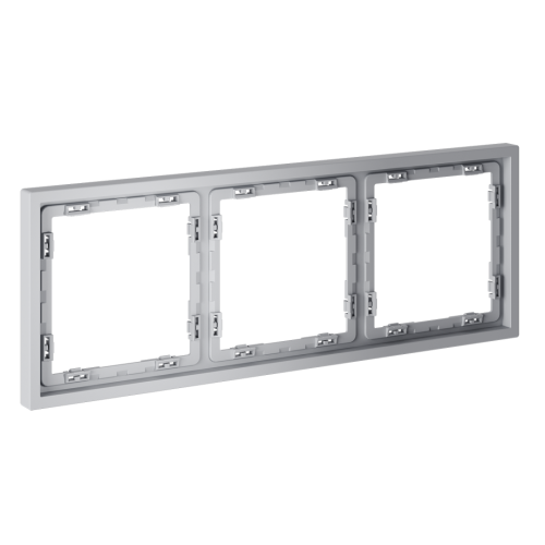 Рамка 3 местная, пластик, Серый, Voltum S70 VLS100316