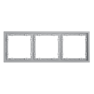 Рамка 3 местная, пластик, Серый, Voltum S70 VLS100316