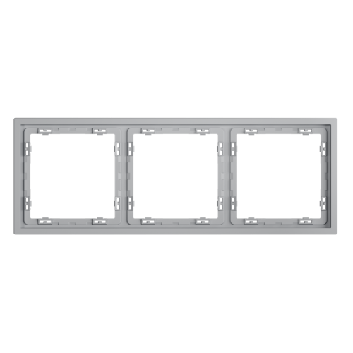 Рамка 3 местная, пластик, Серый, Voltum S70 VLS100316