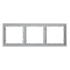 Рамка 3 местная, пластик, Серый, Voltum S70 VLS100316