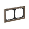 Рамка 2 местная, натуральное стекло, Мокко, ArtGallery SE GAL320602 Рамка 2 местная, натуральное стекло, Мокко, ArtGallery SE GAL320602