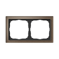 Рамка 2 местная, натуральное стекло, Мокко, ArtGallery SE GAL320602