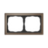 Рамка 2 местная, натуральное стекло, Мокко, ArtGallery SE GAL320602 Рамка 2 местная, натуральное стекло, Мокко, ArtGallery SE GAL320602