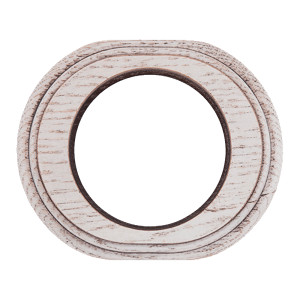 Рамка 1 местная деревянная на бревно D260 мм, овал, Дуб выбеленный/Корич. патина, Salvador НО11ВДК260