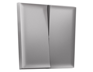 Лицевая панель выключателя 2 кл., Сталь матовый, Sigma Quant Ambrella Volt SP5030
