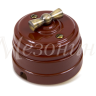 Выключатель фарфоровый 1 кл. перекрестный (2 положения), Коричневый, ТМ МезонинЪ GE70402-04