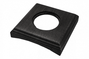 Рамка 1 местная деревянная на бревно D200 (внутренний монт.), прямоугольник, Угольно-черный, Шедель Bironi BF4C20-610-119