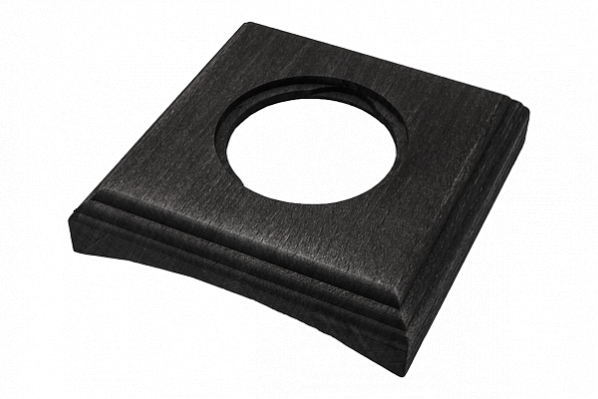 Рамка 1 местная деревянная на бревно D200 (внутренний монт.), прямоугольник, Угольно-черный, Шедель Bironi BF4C20-610-119