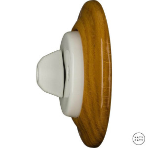 Выключатель поворотный 1 кл., дуб глянцевый, Katy Paty LIROG1