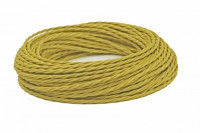 Ретро кабель витой UTP 5e + TV/SAT Песочное золото, Interior Wire ПРВТВК-ПЧЗ (1 метр)