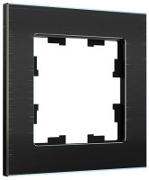 Рамка 1 местная, металл, Чёрный, Brite IEK BR-M12-M-K02