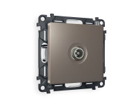 Розетка телевизионная TV оконечная, Темная бронза матовый, ALFA Quant Ambrella Volt MA643010