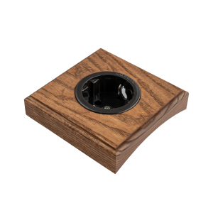 Рамка 1 местная деревянная под электрику Salvador на бревно D300, Ясень в масле, DecoWood СМСМ1-300