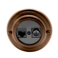 Розетка тел+комп TV+RJ45, металл, Черный\Коричневый, Petrucci 400SA