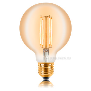 Ретро лампа светодиодная LED G95 4Вт E27 2200K Sun Lumen 057-318