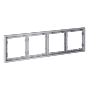 Рамка 4 местная, пластик, Серый, Voltum S70 VLS100416