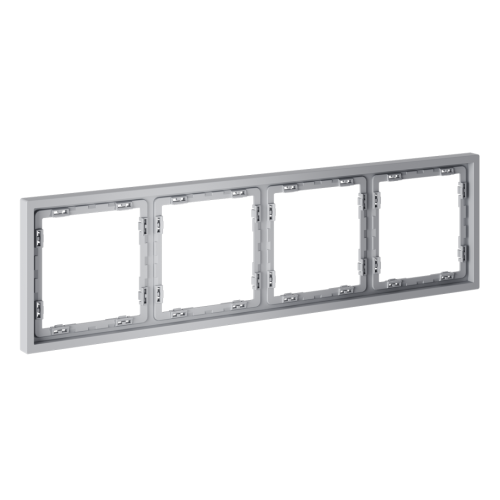 Рамка 4 местная, пластик, Серый, Voltum S70 VLS100416