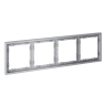 Рамка 4 местная, пластик, Серый, Voltum S70 VLS100416