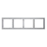 Рамка 4 местная, пластик, Серый, Voltum S70 VLS100416